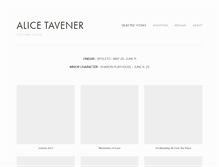 Tablet Screenshot of alicetavener.com